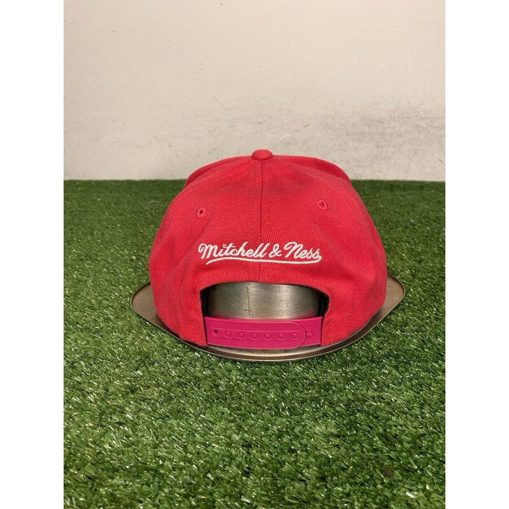 Miami Heat hat cap snap back pink black Mitchell & Ness wool basketball nba mens - Picture 5 of 10
